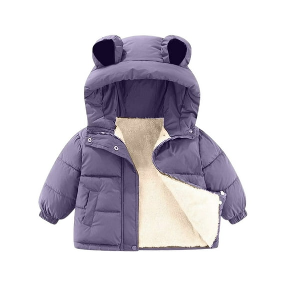 HIPYLO Kids Snow Jacket Toddler Jackets Toddler Boy Snowsuit Newborn Boy Winter Clothes Newborn Winter Boy Girl Clothes 18-24 Months Boys Clothes, Purple 18-24 Months
