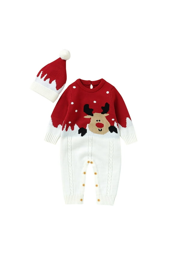 Little Girl Christmas Outfit Girls Bodysuit Baby Boy Photoshoot Outfits Girl Outfits Boys Size 2t Clothes Infant Girl Clothes One Year Old, Red 1-3 Months