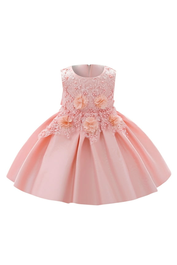 Long Sleeve Christmas Dress Off Shoulder Dress Floral Dresses 1st Christmas Baby Girl Outfit Holiday Cocktail Dresses Girls 5t Clothes Party, Pink 12-18 Months