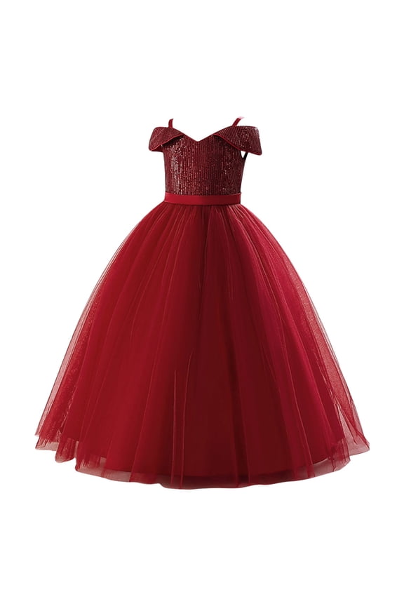 Long Sleeve Fall Dress Bridesmaid Dress Long Wrap Dress Baby Girl Outfits 9-12 Months Wednesday Dress Men’s Gifts Girls Size 6 Clothes Girls 8, Red 4-5 Years