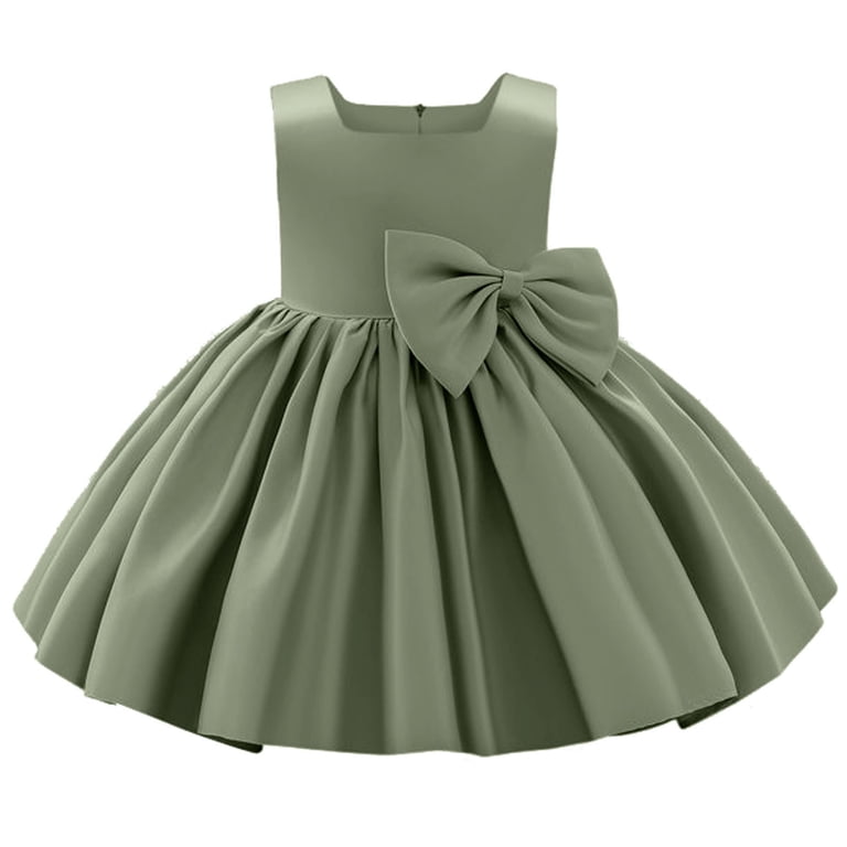 HIPYLO Mini Dress Sage Green Dress with Bow Xmas Dresses for Girls White  Floral Dress Kids Camouflage Clothes 1 Year Old Boy Clothes Boys Size 8,  Green 3-4 Years - Walmart.com