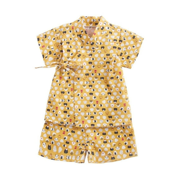 HIPYLO Pajama Sets for Teen Girls Boys Pajamas Size 7 Baby Girl Onesies 3-6 Months Baby Boys Clothes Girls Robes Size 8-10 Pijamas Navideñas Para, Yellow 2-3 Years