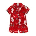 thumbnail image 1 of HIPYLO Pajamas for Girls 6-7 Matching Christmas Pajamas Family Size 14 Girls Clothes Long Sleeve Onesies 18-24 Months Boy Robes for Kids 8-10 Boys, Red 18-24 Months, 1 of 4