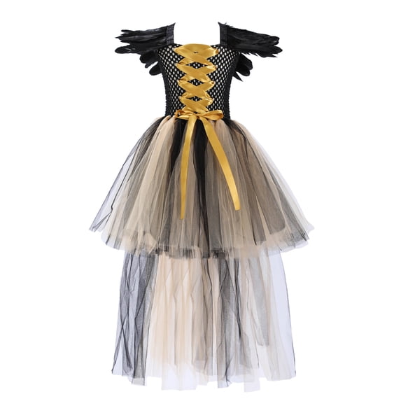 HIPYLO Plus Size Goth Dress Tutu Dress Fall Dress Toddler Girl Clothes for Girls 14-16 Gifts for Newborn Baby Girl Christmas Clothes 12 Year-old Girl, 4-5 Years