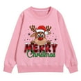 thumbnail image 1 of HIPYLO Red Christmas Shirts Christmas Crew T Shirt Pet Christmas Clothes Girls Blouses Sweatshirts Girls Tops Size 14-16 Boys 6t Clothes, Pink 13-14 Years, 1 of 8