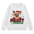 thumbnail image 1 of HIPYLO Red Christmas Shirts Christmas Crew T Shirt Pet Christmas Clothes Girls Blouses Sweatshirts Girls Tops Size 14-16 Boys 6t Clothes, White 13-14 Years, 1 of 6
