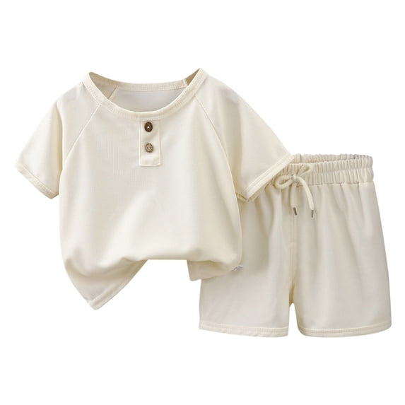 HIPYLO Size 8 Girls Clothing Set Cute Outfit Baby Outfits Black T Shirt and Gym Shorts Girls Clothes Size 14 5t Clothes for Girls, White 7-8 Years