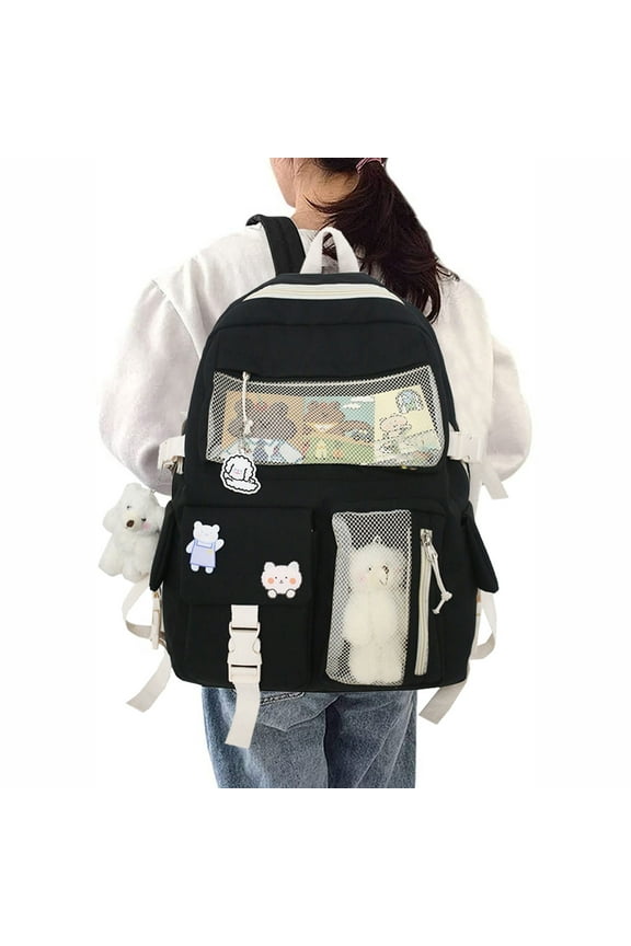 Small Black Backpack Carry on Backpack for Airplanes Men's Backpack Work Shoulder Backpack Pc Backpack with Hidden Compartment Senior Backpack, Black