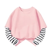 HIPYLO Teen Girls Graphic Tees Red Top for Girls Cute Tops Teens Long Sleeve Girls Shirts Tee Shirt Tween Girl Clothes Trendy Clothes for Teen Girl, Pink 11-12 Years