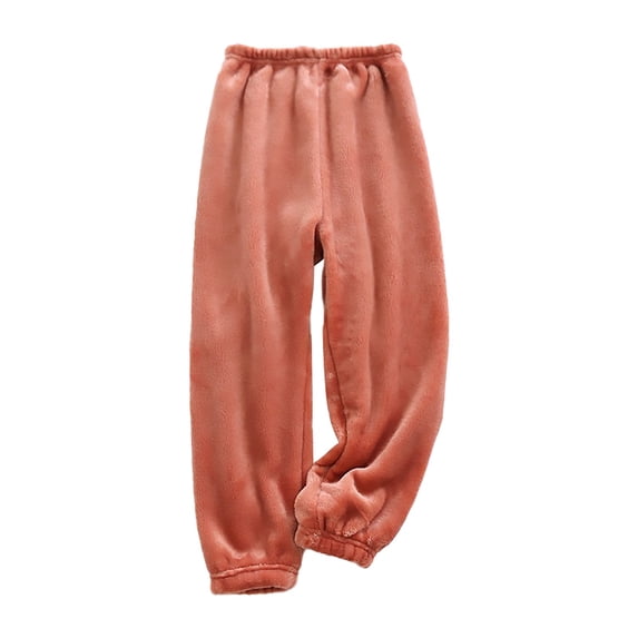 HIPYLO Toddler Fuzzy Ribbed Joggers designed with Plush Inner Lining Kids Girls Pants for Ultra Warm Winter Days Sweatpants for Girls