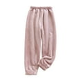 thumbnail image 1 of HIPYLO Toddler Fuzzy Ribbed Joggers designed with Plush Inner Lining Kids Girls Pants for Ultra Warm Winter Days Sweatpants for Girls, 1 of 8