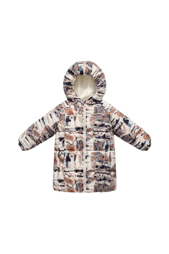 Toddler Ski Jacket 2t Coats for Toddler Boys Baby Boy Winter Outfits Size 4t Girls Clothes Fall/winter Little Girls Christmas Clothes for Kids, Beige 18-24 Months