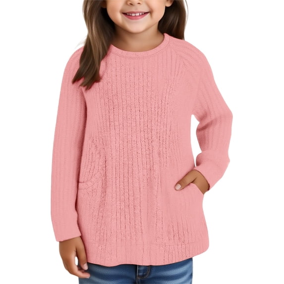 HIPYLO Tops Teens Girls Size 7 Tops Cute Teen Tops Kids Tshirts Long Sleeve Shirts for Teen Girls Clothes 2t 5t Clothes Dance Clothes for Girls 10-12, Pink 6-7 Years