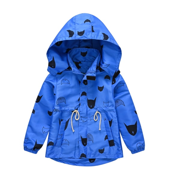 HIPYLO Waterproof Rain Jacket Princess Coat Baby Boy Long Sleeve Shirt Baby Clothes 24 Months Size Small Girls Clothes Boy Clothes 3-6 Months Girls, Blue 7-8 Years