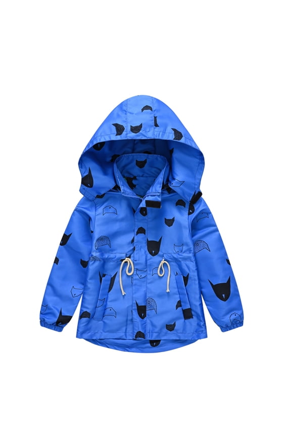 Waterproof Rain Jacket Princess Coat Baby Boy Long Sleeve Shirt Baby Clothes 24 Months Size Small Girls Clothes Boy Clothes 3-6 Months Girls, Blue 7-8 Years
