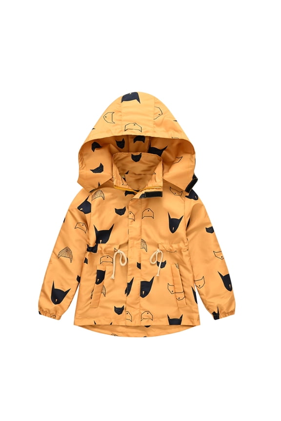 Waterproof Rain Jacket Princess Coat Baby Boy Long Sleeve Shirt Baby Clothes 24 Months Size Small Girls Clothes Boy Clothes 3-6 Months Girls, Yellow 7-8 Years