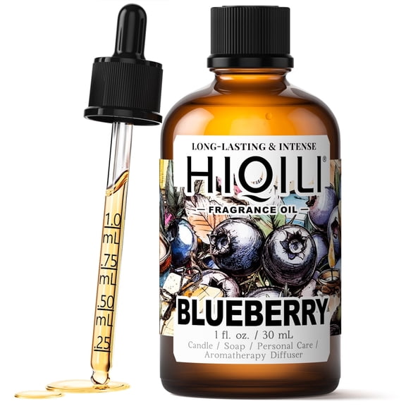 HIQILI Blueberry Fragrance Oil, 30mL Juicy Sweet Scent, for Soap, Bath Bomb & Wax Melts, Diffuser