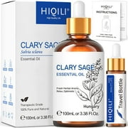 HIQILI Clary Sage Oil Essential Oil, Pure Sage Oil for Aromatherapy Diffuser Skin Hair Care -100ml