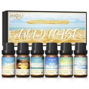 HIQILI Gold Coast Fragrance Set for Making Candle Soap, DIY Perfume, Diffuser, Humidifier-6PCS*10ML