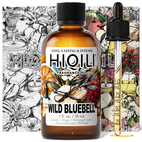 HIQILI Wild Bluebell Fragrance Oil, 30mL Aromatherapy for Candle&Soap Making Diy Perfume Diffuser