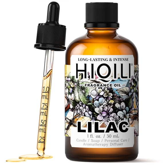 HIQILI Lilac Fragrance Oil, 30mL Floral Oil for Candle Making&Diy Perfume, Add to Lotion Shampoo