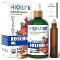 thumbnail interactive-video image 1 of HIQILI Rosehip Seed Carrier Oil, Pure Cold Pressed Organic, 100mLfor Massage Skin Hair & Nails, 1 of 7