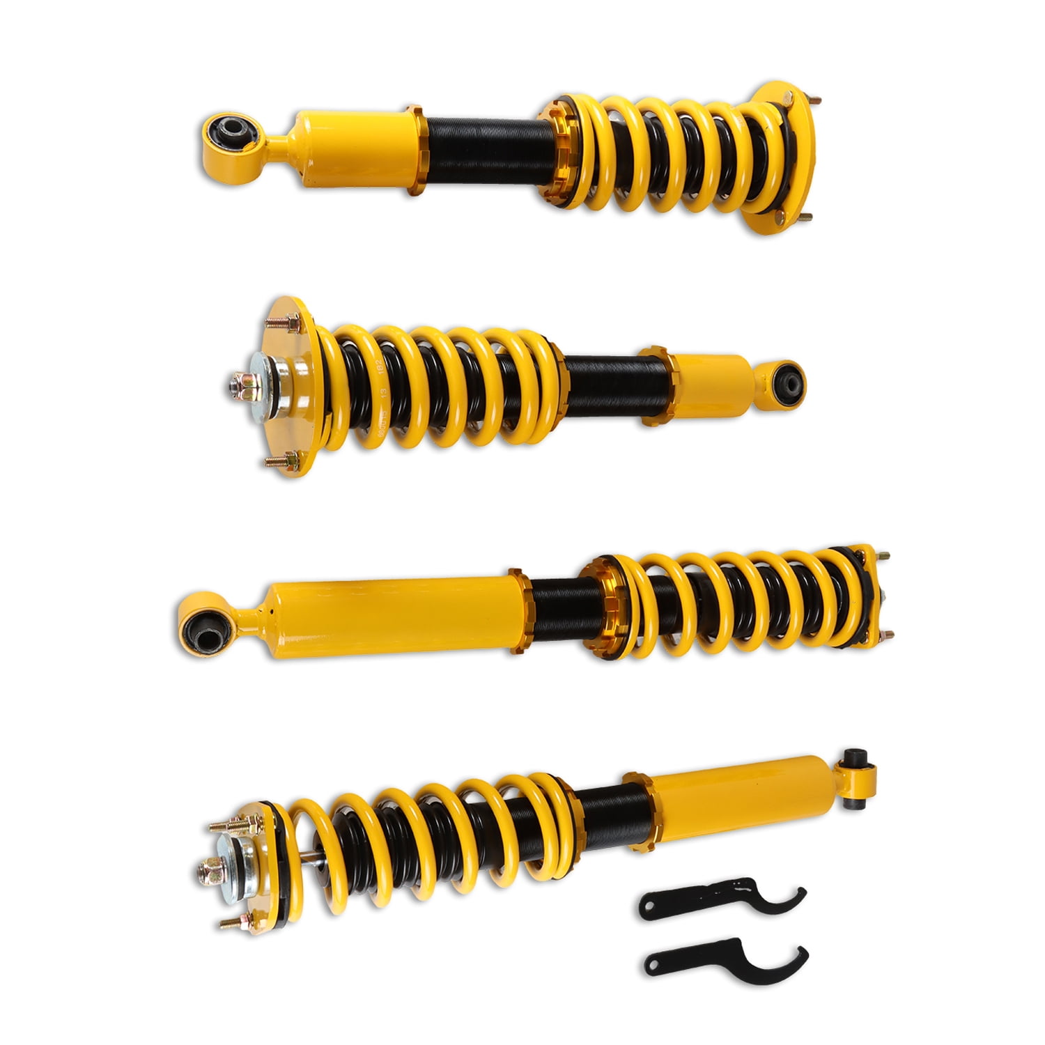 HIRINTOL 4pcs Coilover Adjustable Height Struts Suspension Springs For ...
