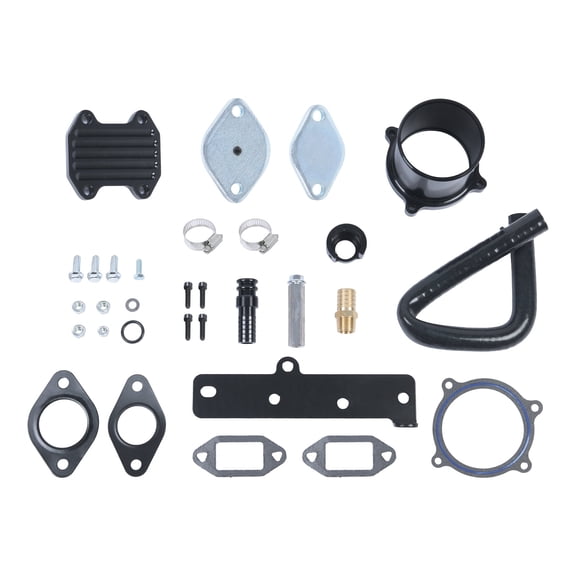 HIRINTOL New 1 Set E-G-R Plate Cooler & Throttle Valve De-le-te Kit for 2013-2023 Dodge Ram 6.7L Cummins Diesel