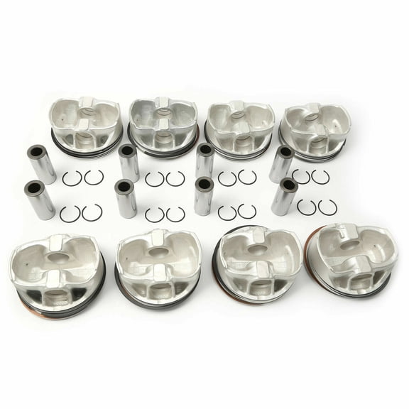 HIRINTOL New 8Pcs Engine Pistons Rings Fit for Mercedes-Benz C218 X218 W212 S212 W166 M157 5.5L
