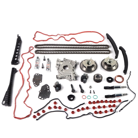 HIRINTOL Timing Chain Cam Phaser Solenoid Valve Oil Pump Kit For 04-08 Ford 5.4L 5.4 3V