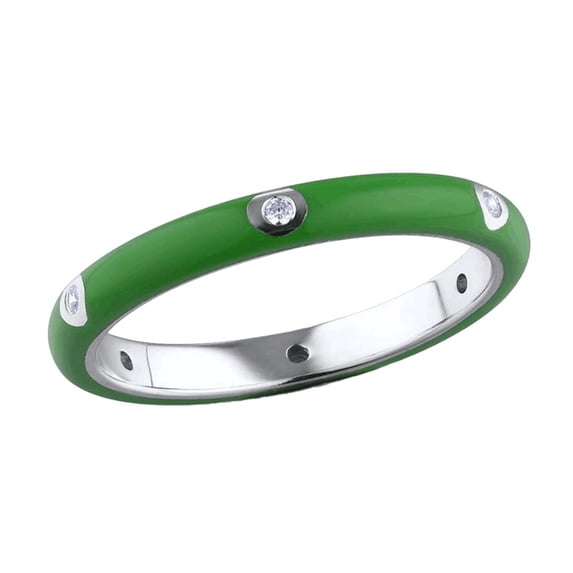 Silver Pickup Rings HIRPLIS Candy Color Enamel Stackable Rings for Women Dainty Thin Band ...