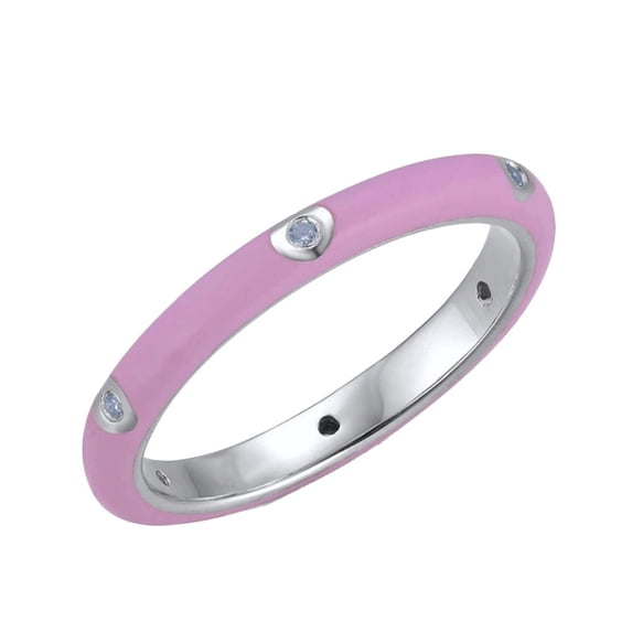 Silver Pickup Rings HIRPLIS Candy Color Enamel Stackable Rings for Women Dainty Thin Band ...