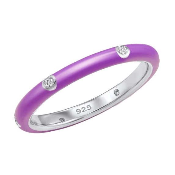 Silver Pickup Rings HIRPLIS Candy Color Enamel Stackable Rings for Women Dainty Thin Band ...