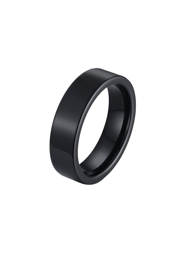 Ceramic Rings for Women Men Band Statement Dainty Simple Couple Plain Minimalist Engagement Promise Personalized Gift Jewelry Black 8