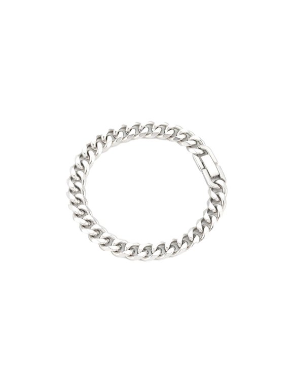 Dainty Chain Link Bracelet for Men Women Stainless Steel Minimalist Adjustable Hip Hop Business Birthday Daily Gift Jewellery Silver Plated 17cm