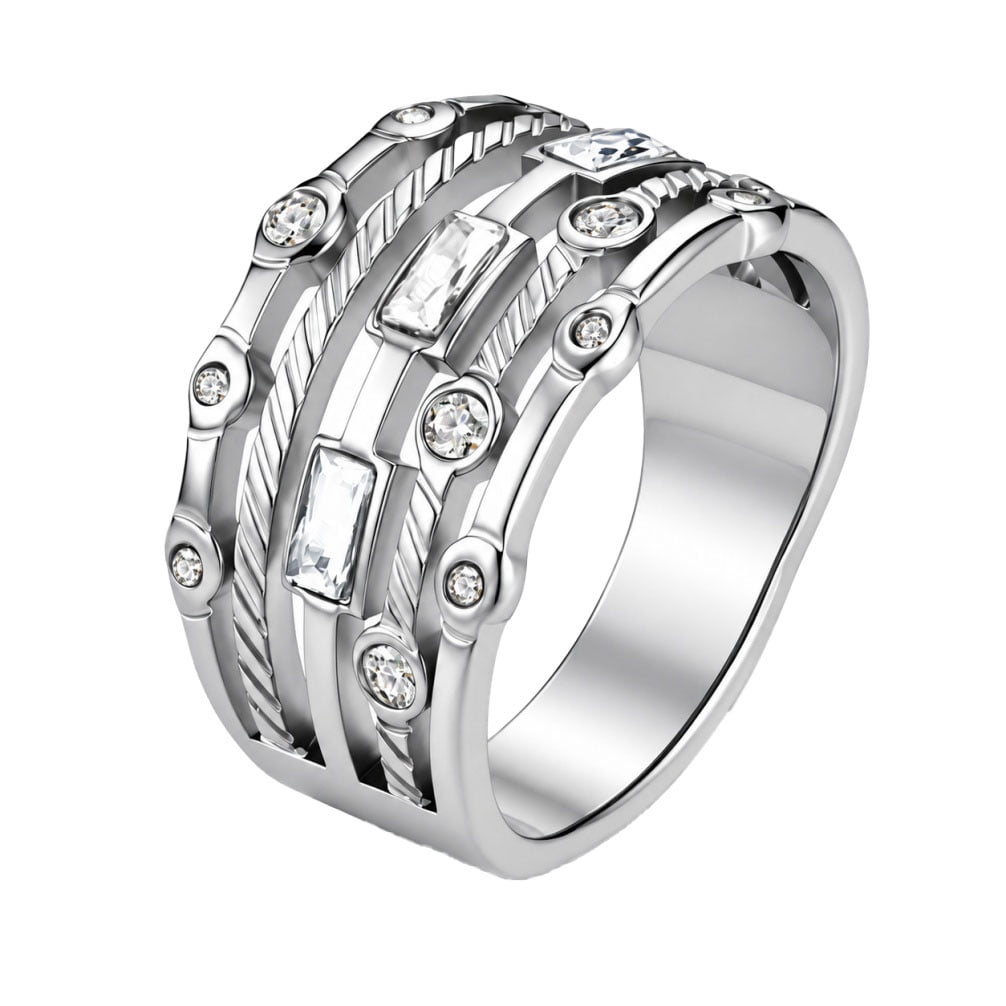 Wide Looking Rings HIRPLIS Geometric Wide Band Ring for Women Multi Layer Openwork Woven ...