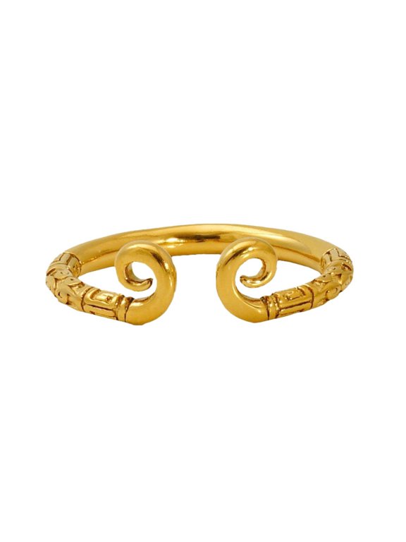 Retro Minimalist Monkey King Open Rings for Men Women Stainless Steel Adjustable Mythology Journey to the West Engraved Statement Jewelry Gift Gold Plated