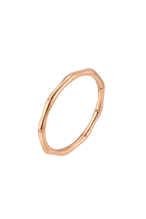 Rings for Women Dainty Thin Band Stackable Stainless Steel Minimalist Elegant Simple Statement Personalized Gift Jewelry Rose Gold 9