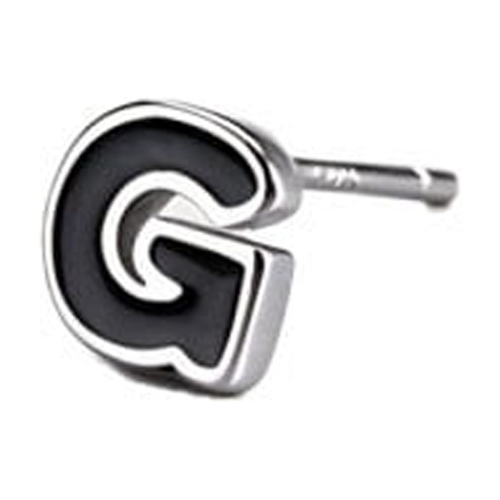 HIRPLIS Simple Enamel Letter Stud Earrings for Men Women Stainless ...