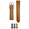 thumbnail image 1 of HIRSCH Forest Textured Calf Leather Watch Strap - Golden Brown Band / Silver Buckle - L - 22mm, 1 of 9