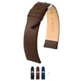 thumbnail image 1 of HIRSCH Italocalf Italian Leather Watch Strap - Brown Band / Gold Buckle - XL - 20mm, 1 of 8