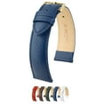 thumbnail image 1 of HIRSCH Kansas Buffalo Grain Leather Watch Strap - Blue Band / Gold Buckle - M - 12mm, 1 of 8