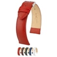 thumbnail image 1 of HIRSCH Kansas Buffalo Grain Leather Watch Strap - Red Band / Silver Buckle - L - 20mm, 1 of 8