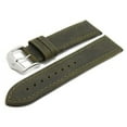 thumbnail image 1 of HIRSCH Terra Leather Watch Strap - Green - L - 26mm - Stainless Steel Silver Buckle, 1 of 7