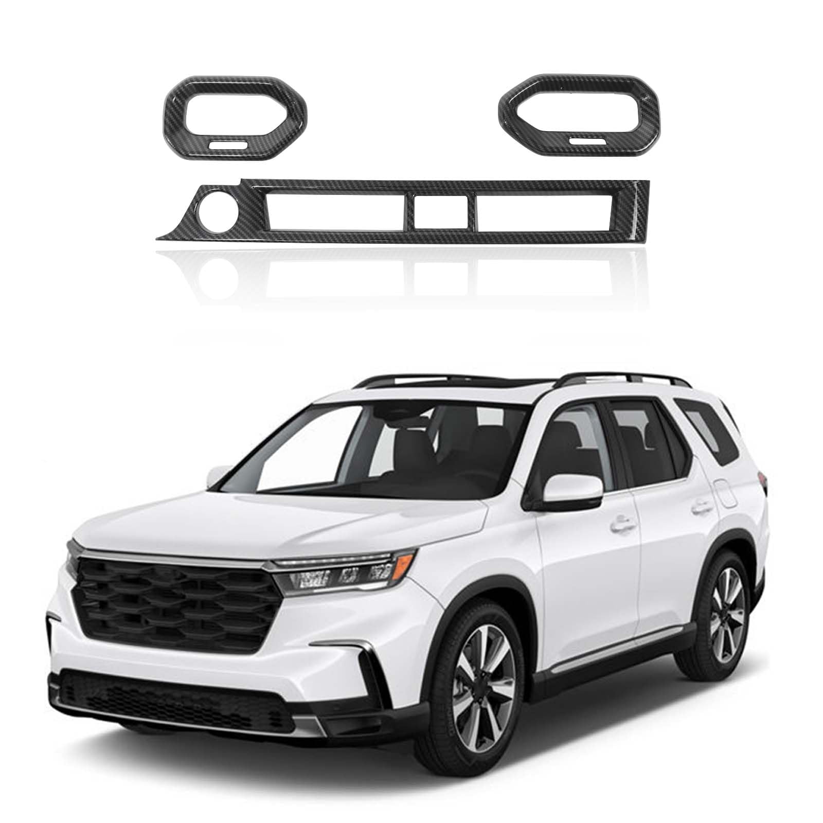2PC Carbon Fiber Dashboard Vent Covers For Honda Pilot/Ridgeline/Passport (2016-2023) 2 thumbnail image