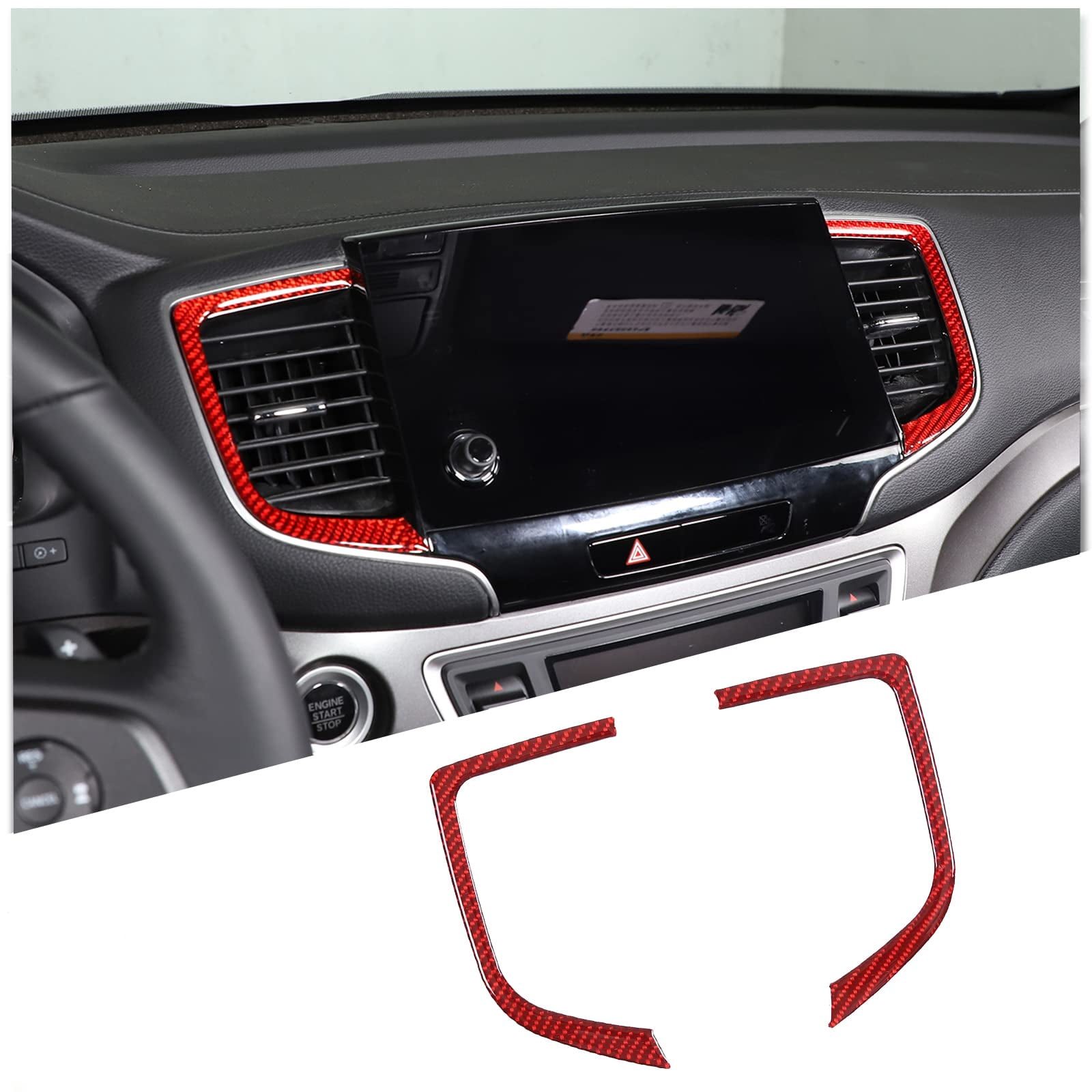 2PC Carbon Fiber Dashboard Vent Covers For Honda Pilot/Ridgeline/Passport (2016-2023) 1 thumbnail image