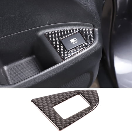 Fuel Tank Cap Switch Button Frame Sticker for Honda Pilot 2016-2022, Soft Carbon Fiber Automotive Gas Tank Opener Button Trim Cover Interior Accessories