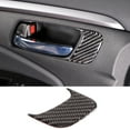 thumbnail image 1 of Left Driver Side Inner Door Handle Panel Sticker for Honda Pilot 2016-2022 Sport, Carbon Fiber Automotive Door Handle Panel Cover Interior Accessories, Red, 1 of 7