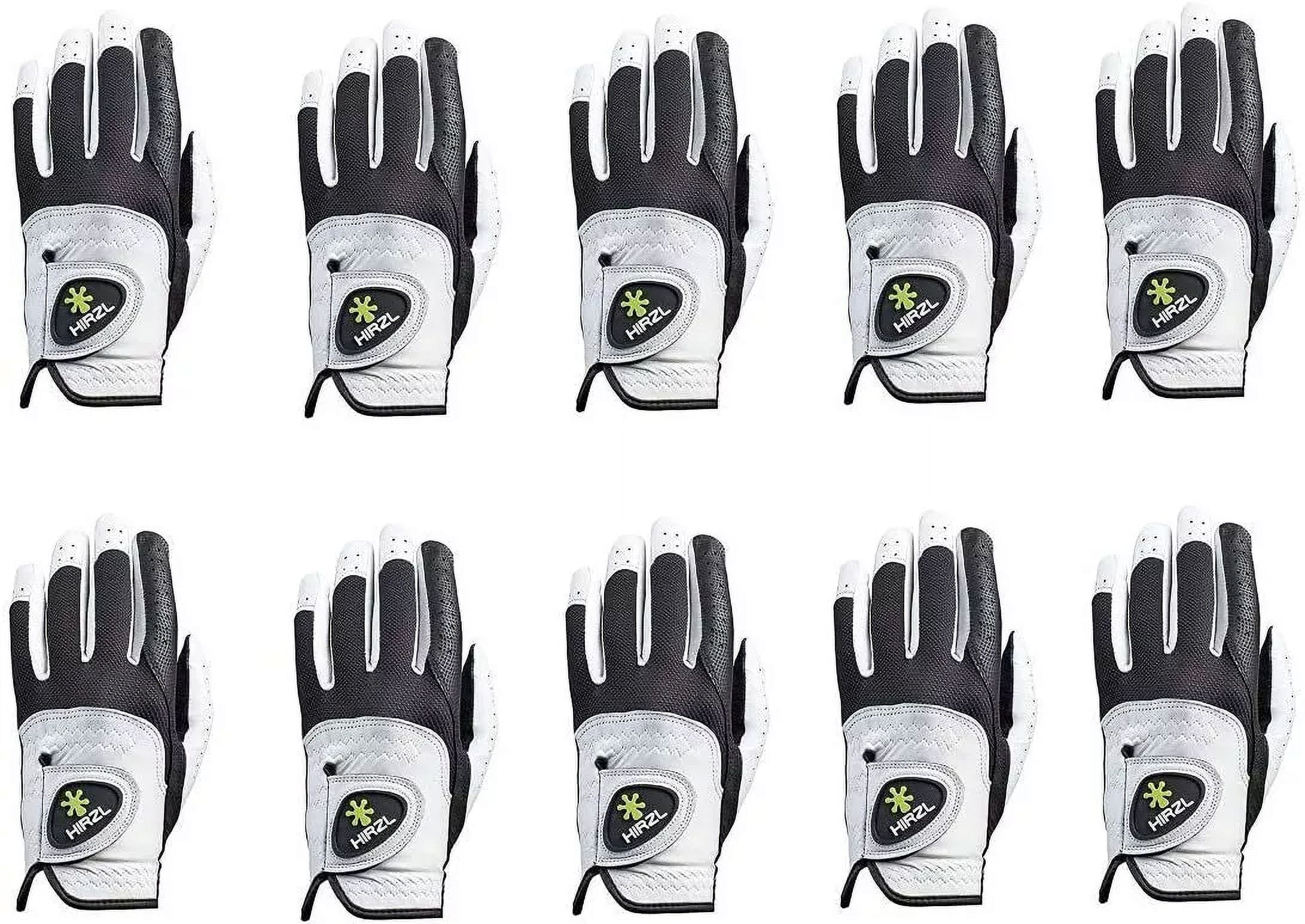 HIRZL Men's Golf Gloves - Trust Control 2.0, Leather, Ultimate Grip, Pack of 10