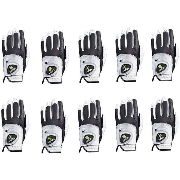 HIRZL Men's Golf Gloves - Trust Control 2.0, Leather, Ultimate Grip, Pack of 10